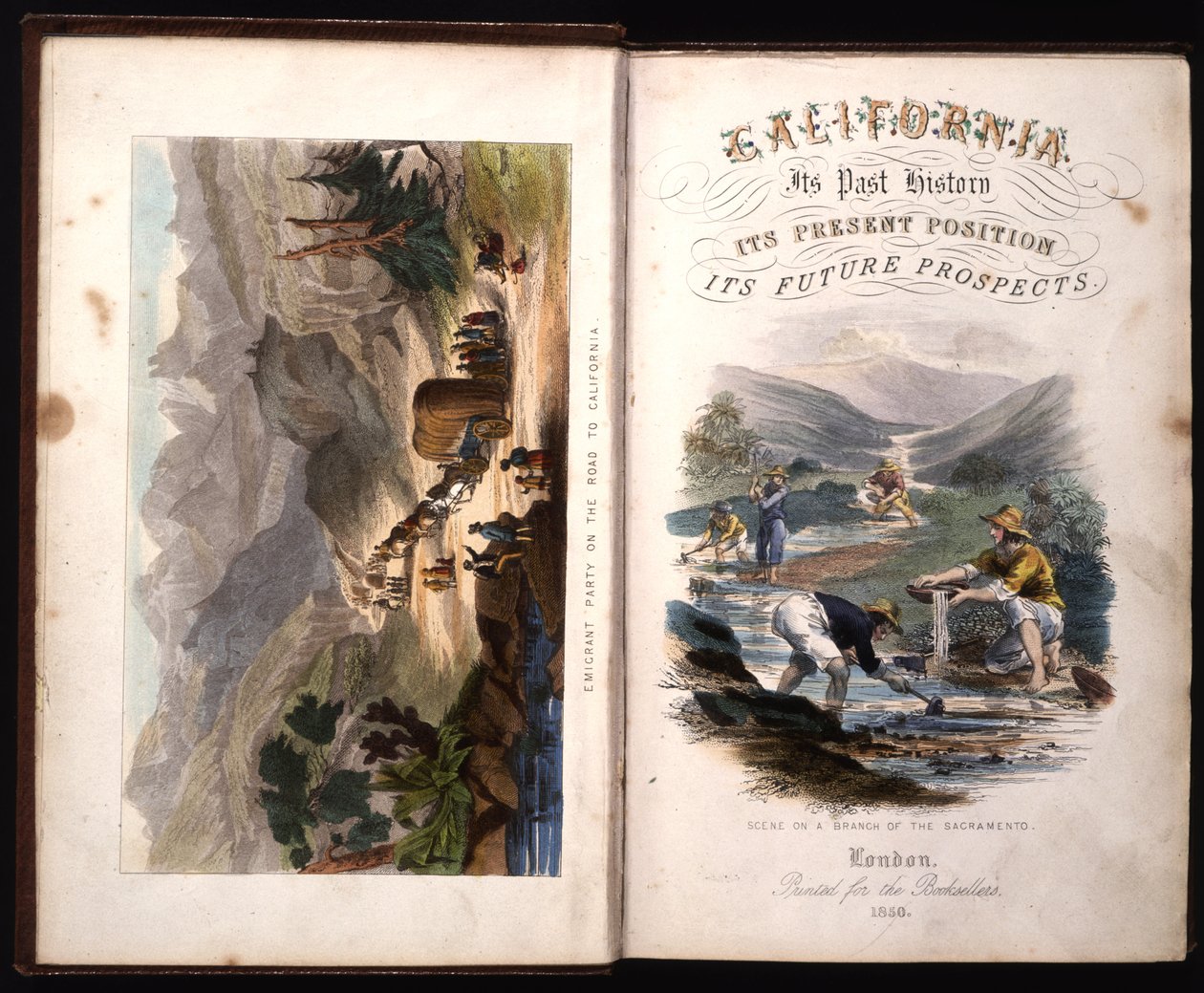 Page de titre de California, its past history, its present position, its future prospects par G.A. Fleming, 1850 - American School