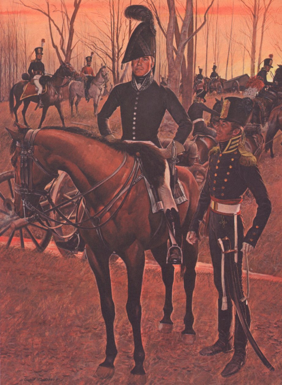 Artillerie à cheval des États-Unis, vers 1812 - American School