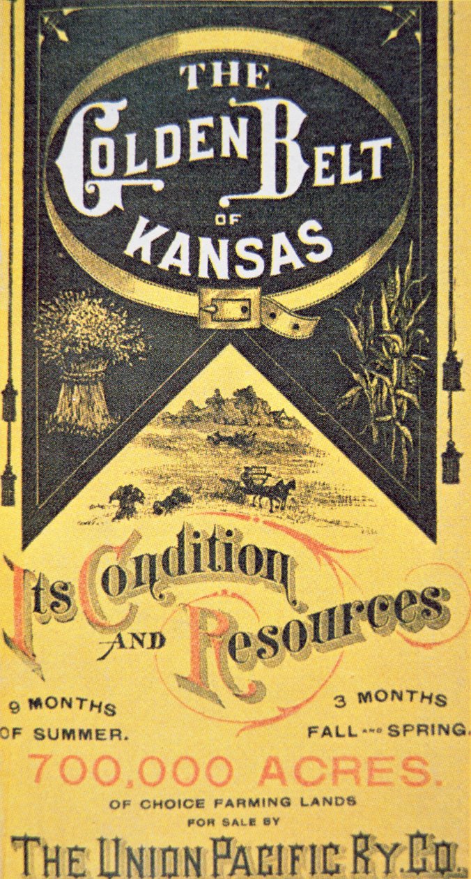 Affiche du chemin de fer Union Pacific, c.1880 - American School