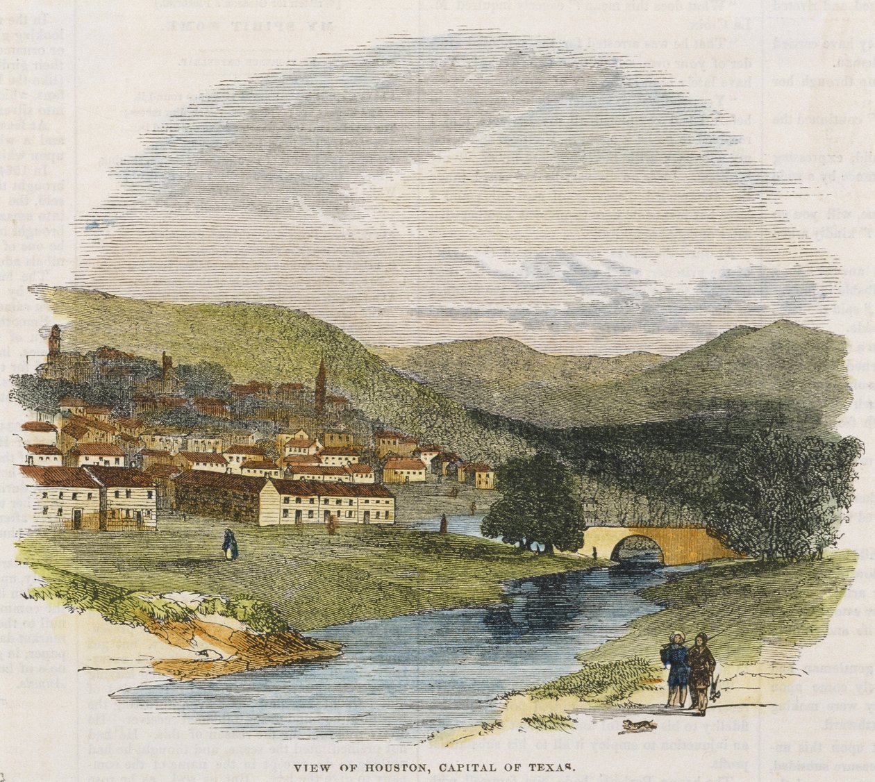 Vue de Houston, capitale du Texas, c. 1852 - American School