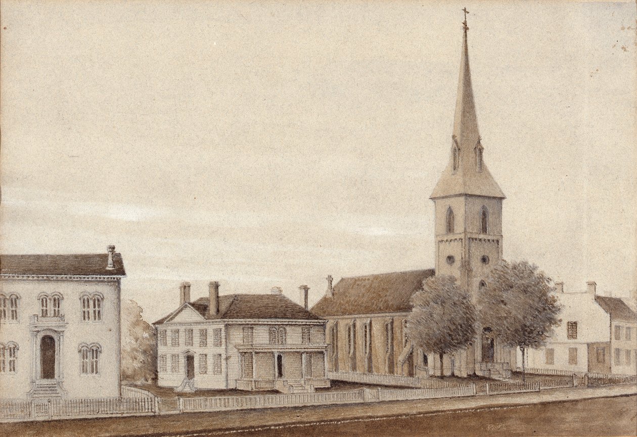 Vue de Petersburg, Virginie (aquarelle sur papier) - American School