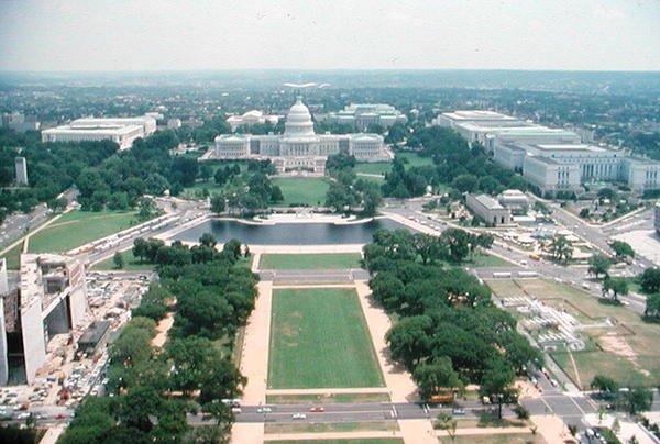 Vue du Capitole des États-Unis et du National Mall - American School