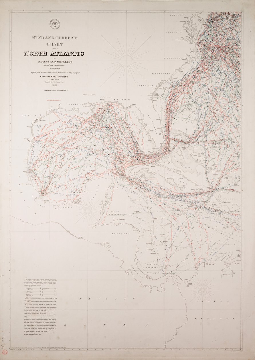 Carte des vents et des courants de l