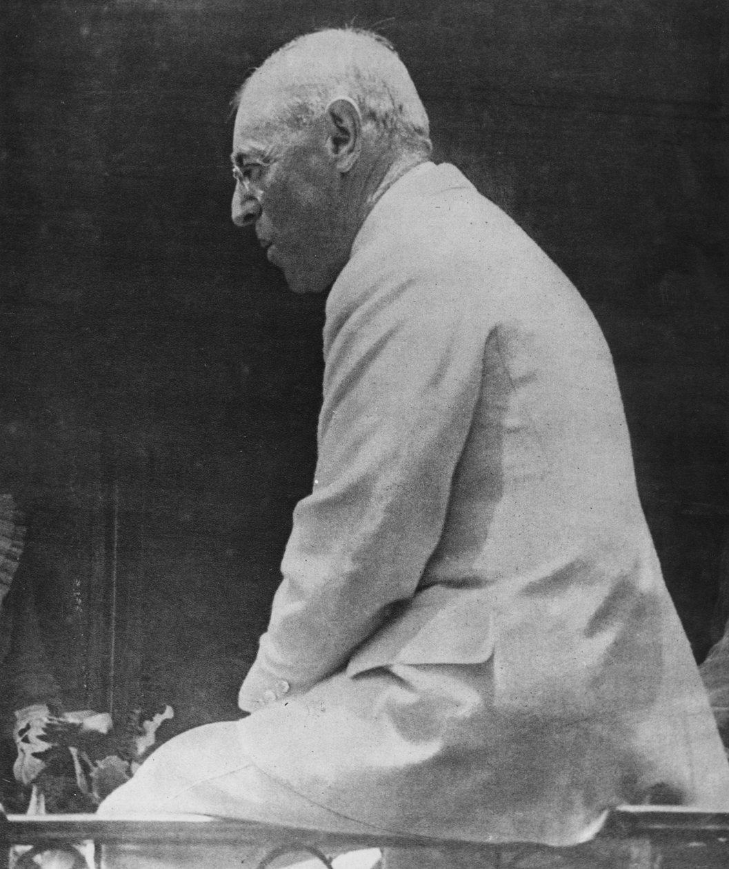 Woodrow Wilson (1856-1924) 28e président des États-Unis, extrait de Le Miroir, 1918 - American School