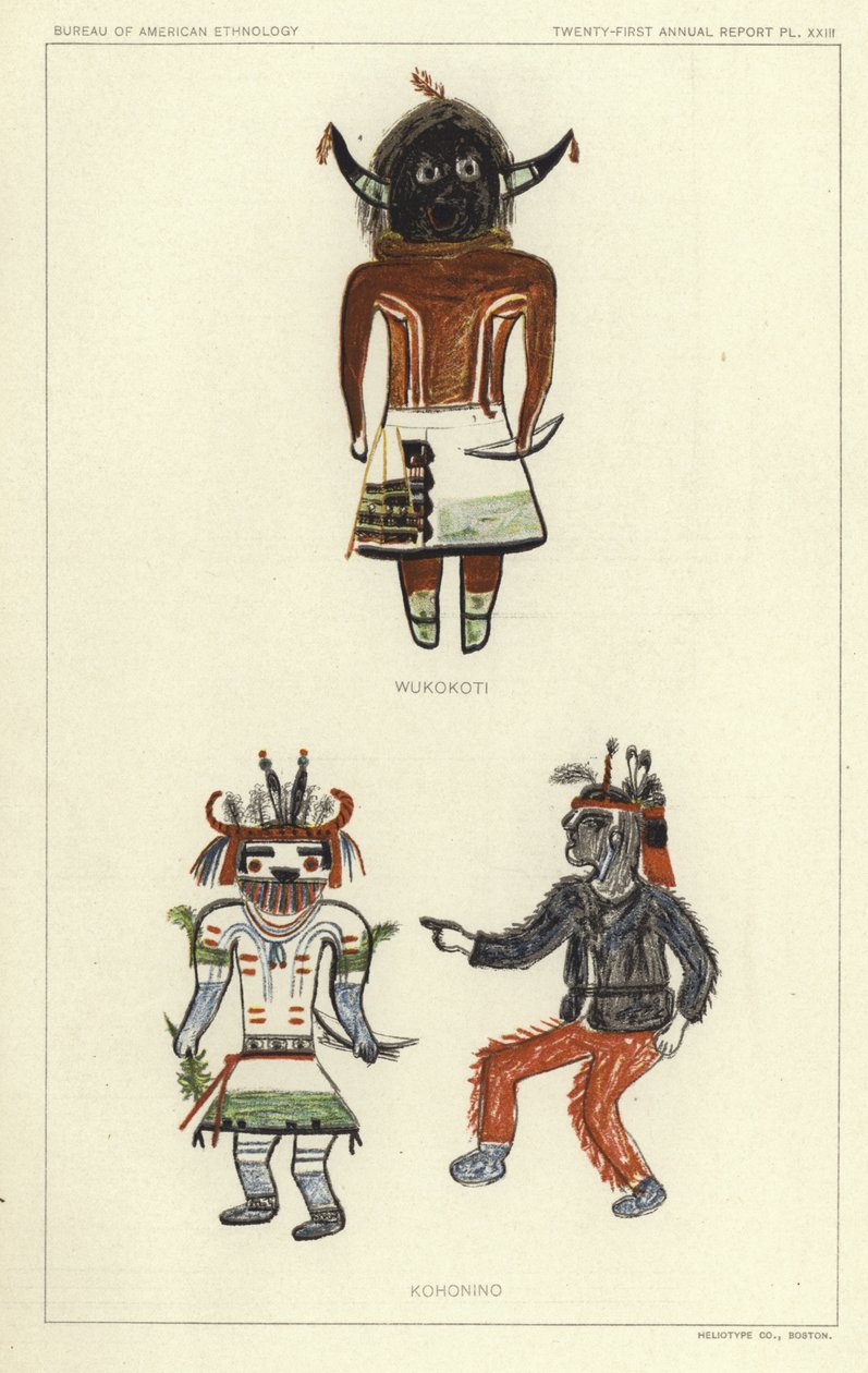 Wukokoti, Kohonino (lithographie couleur) - American School
