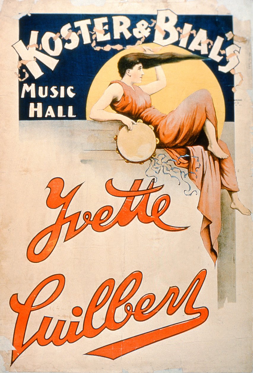 Yvette Guilbert (c.1869-1944) au Koster and Bials Music Hall, New York - American School