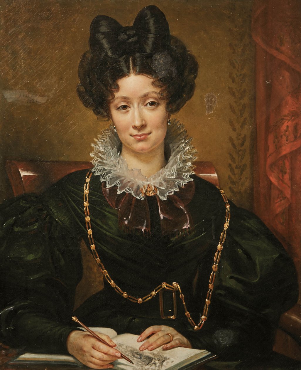 Français :  La Jeune Dessinatrice Portrait d