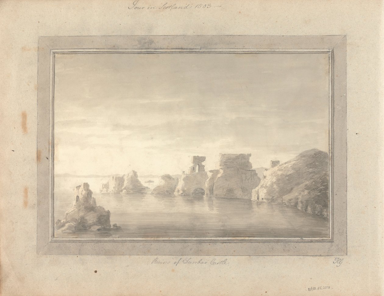 Vues en Angleterre, Écosse et Pays de Galles : Ruines du château de Dunbar, HG/Tour en Écosse - Amos Green