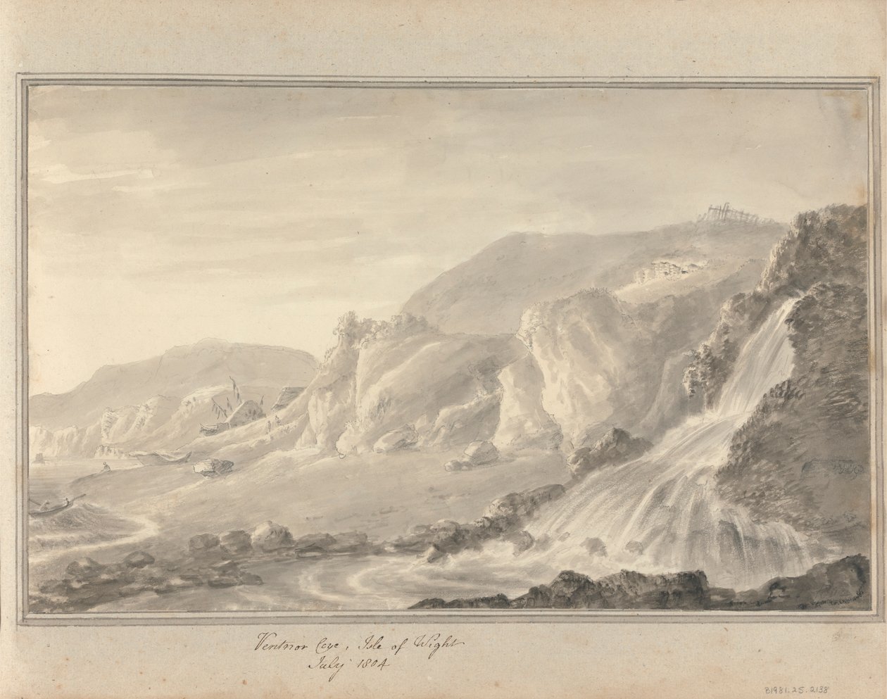 Vues en Angleterre, Écosse et Pays de Galles : Ventnor Cove, Île de Wight, juillet 1804 - Amos Green