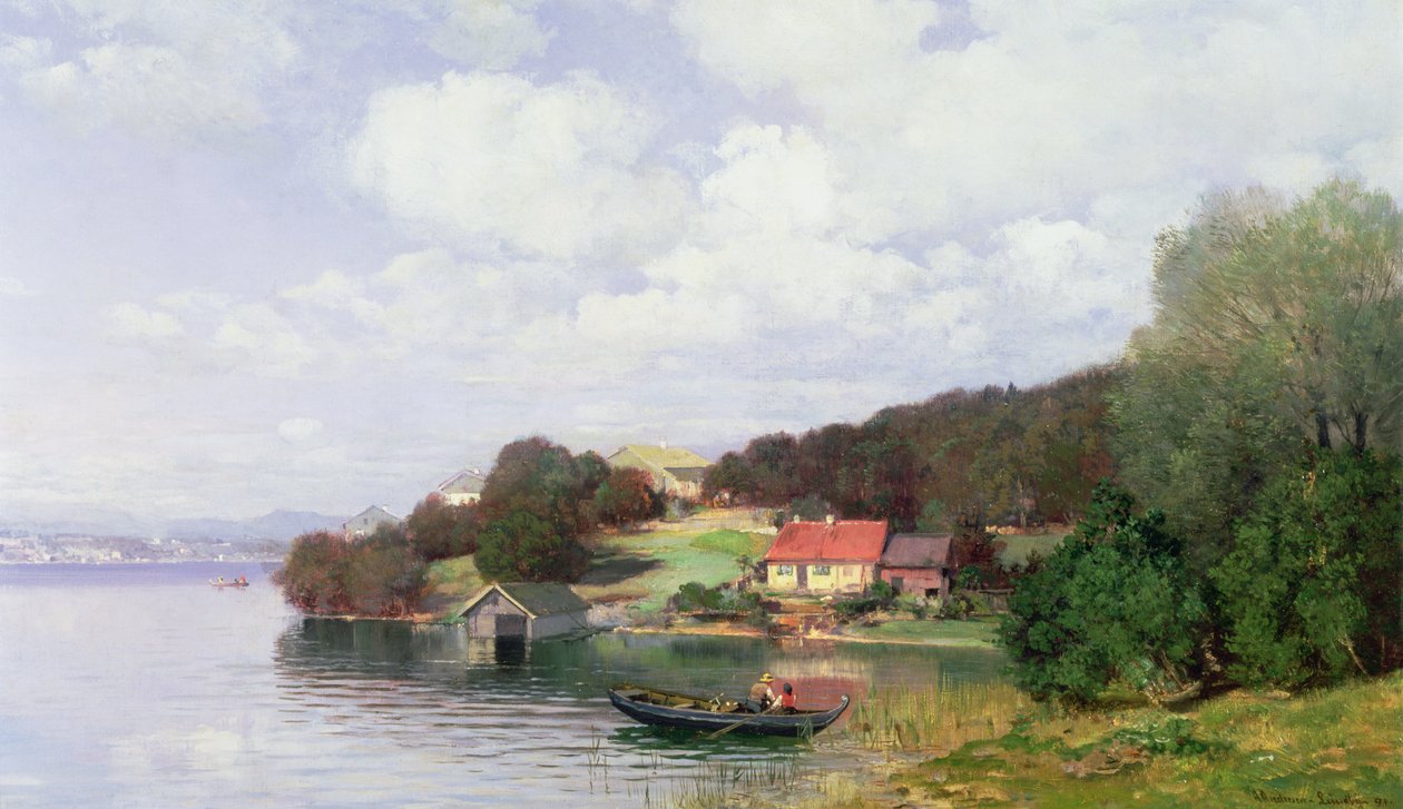 Promenade en bateau sur un lac, 1891 - Anders Andersen Lundby