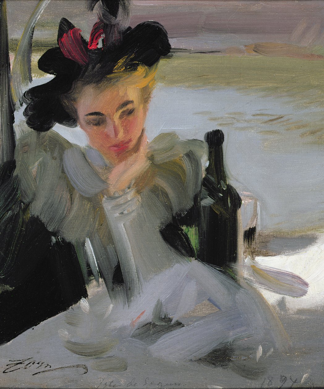 Dam Vid Café, 1894 - Anders Leonard Zorn