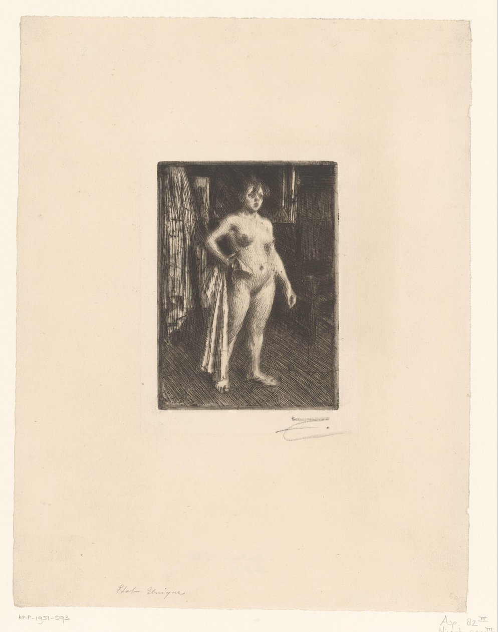 La Vénus de la Vilette - Anders Leonard Zorn (signed by artist)