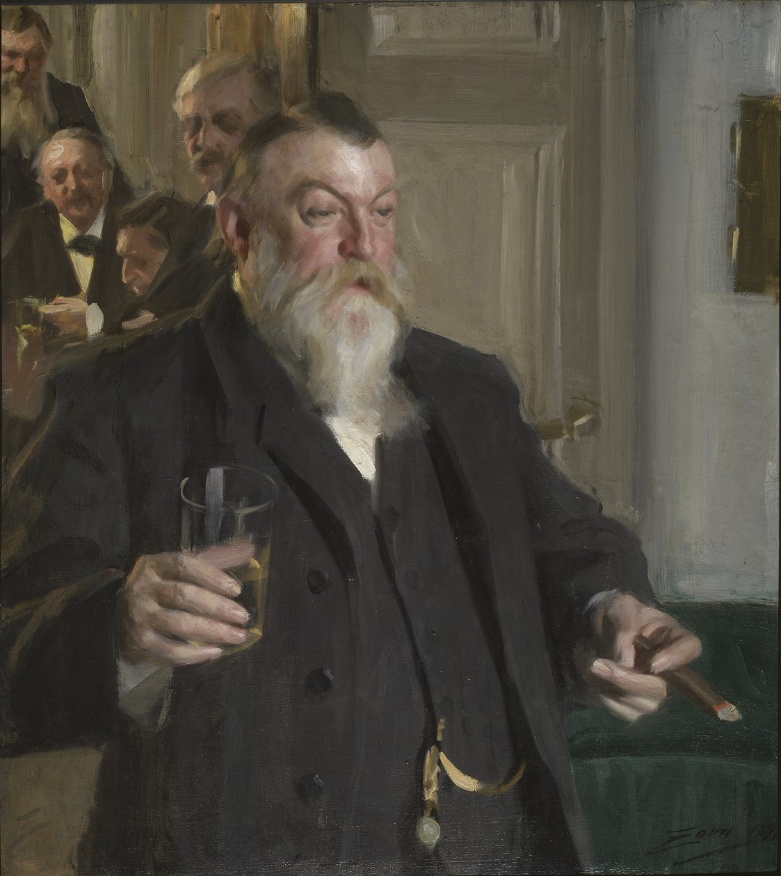 Un toast dans la société Idun - Anders Leonard Zorn