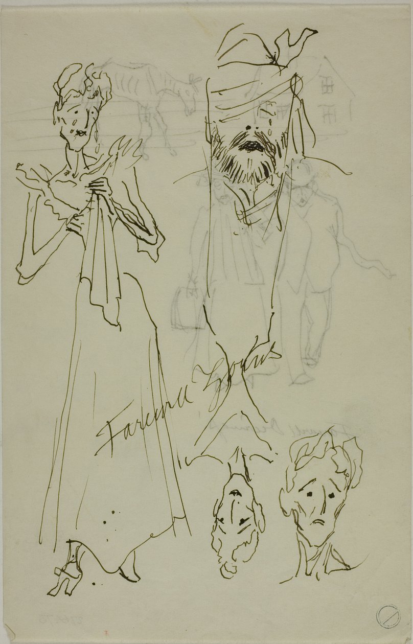 Adieu Zorns (recto) ; Adieu Deerings (verso) - Anders Zorn