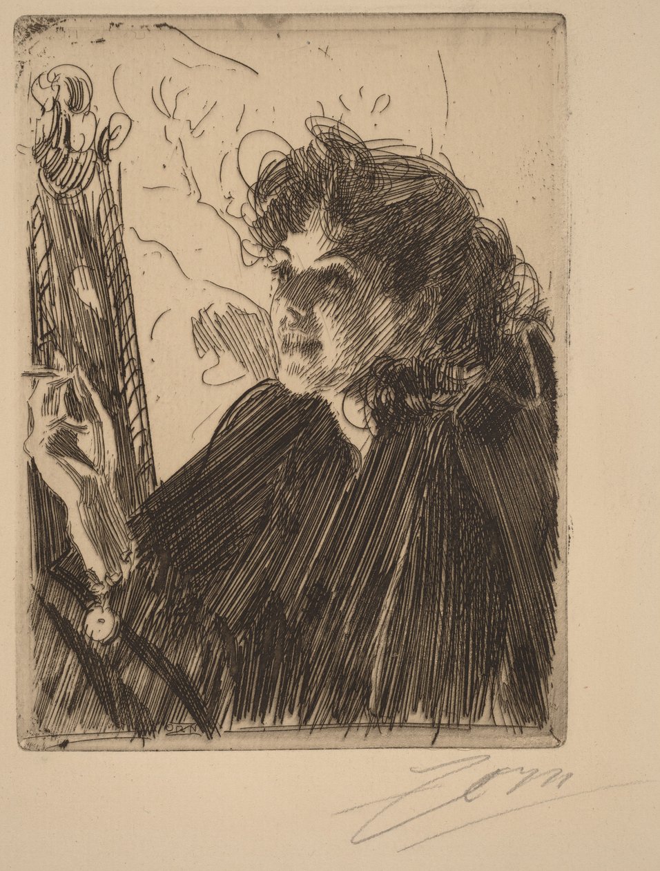 Jeune fille à la cigarette II - Anders Zorn