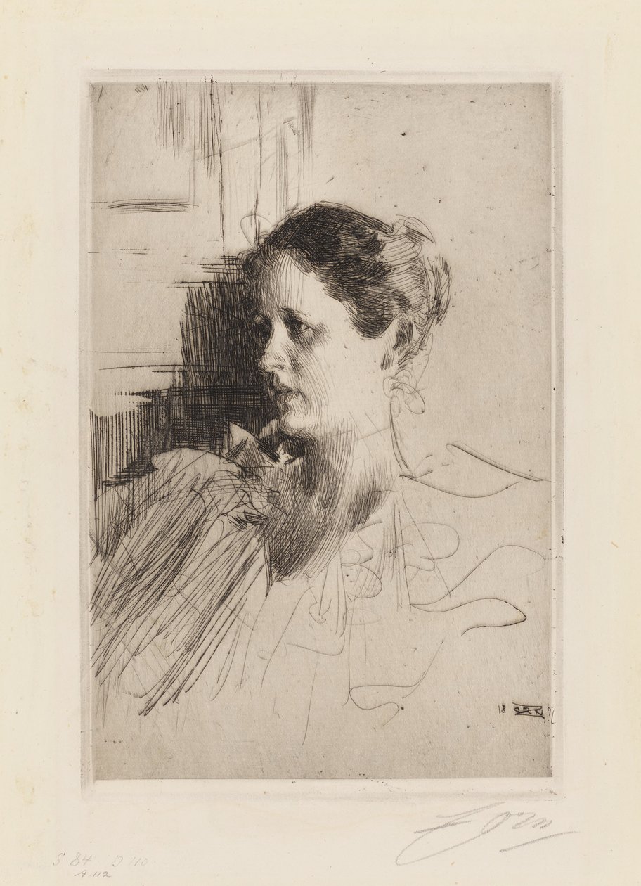 Portrait de Mme Ch. Nagel - Anders Zorn
