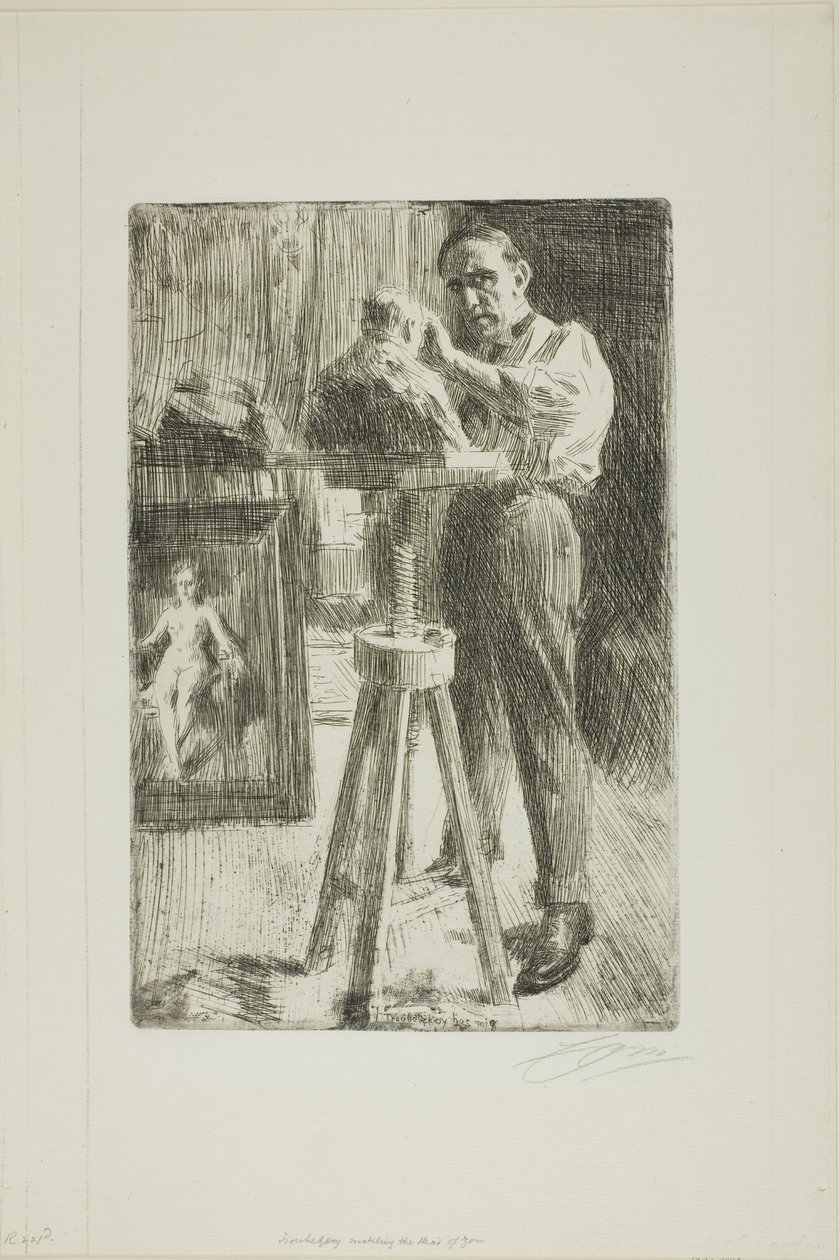 Prince Paul Troubetzkoy I (en pied) - Anders Leonard Zorn