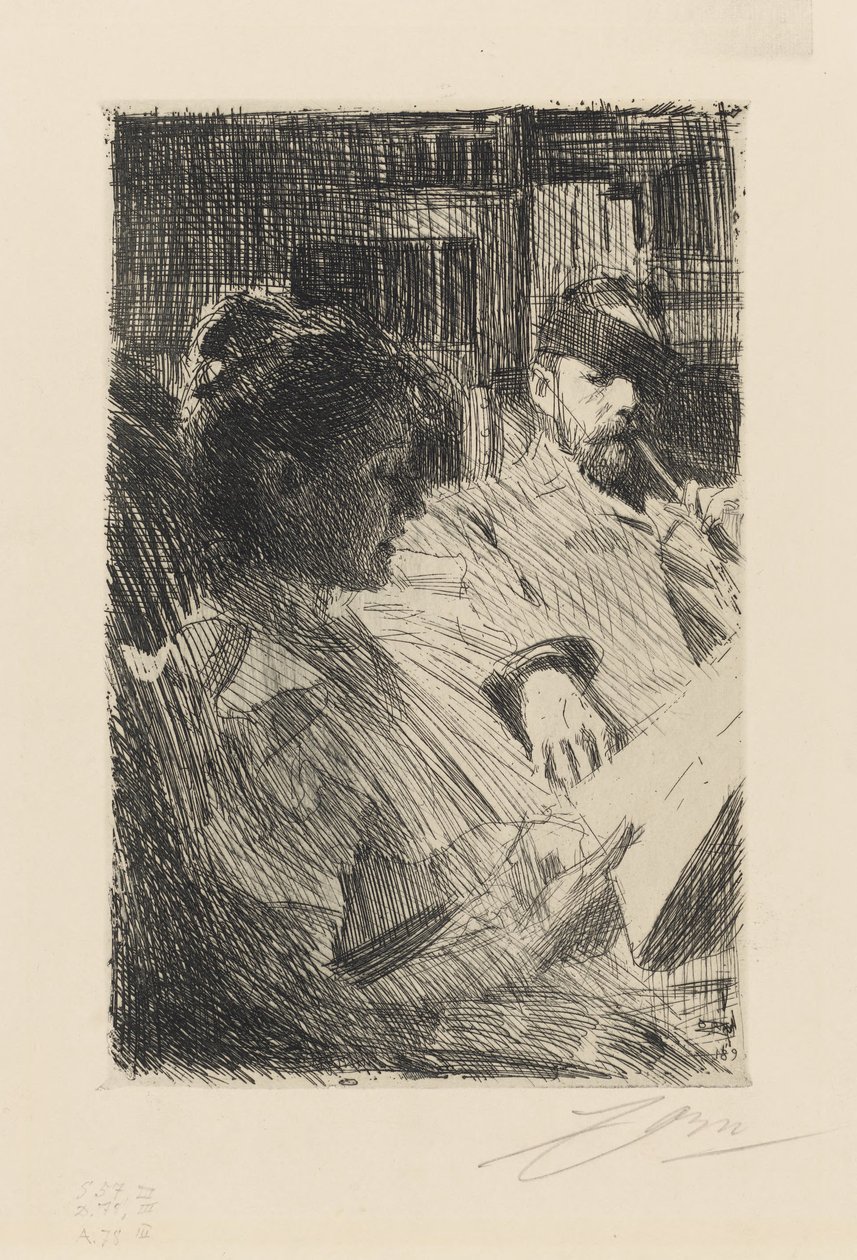 Lecture. M. et Mme Charles Deering - Anders Zorn