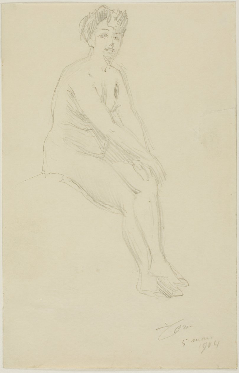 Femme nue assise - Anders Leonard Zorn