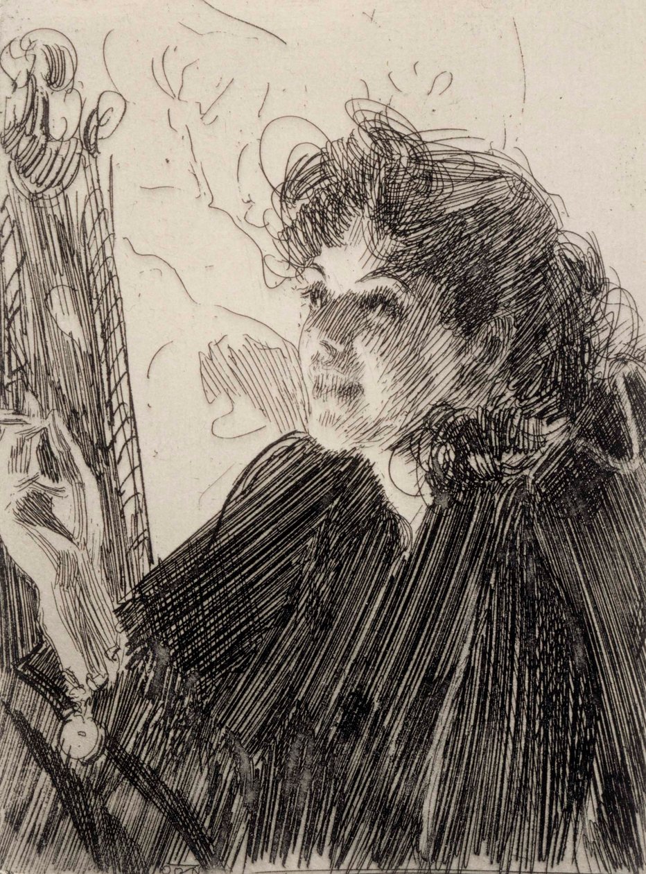 Femme en train de fumer - Anders Zorn