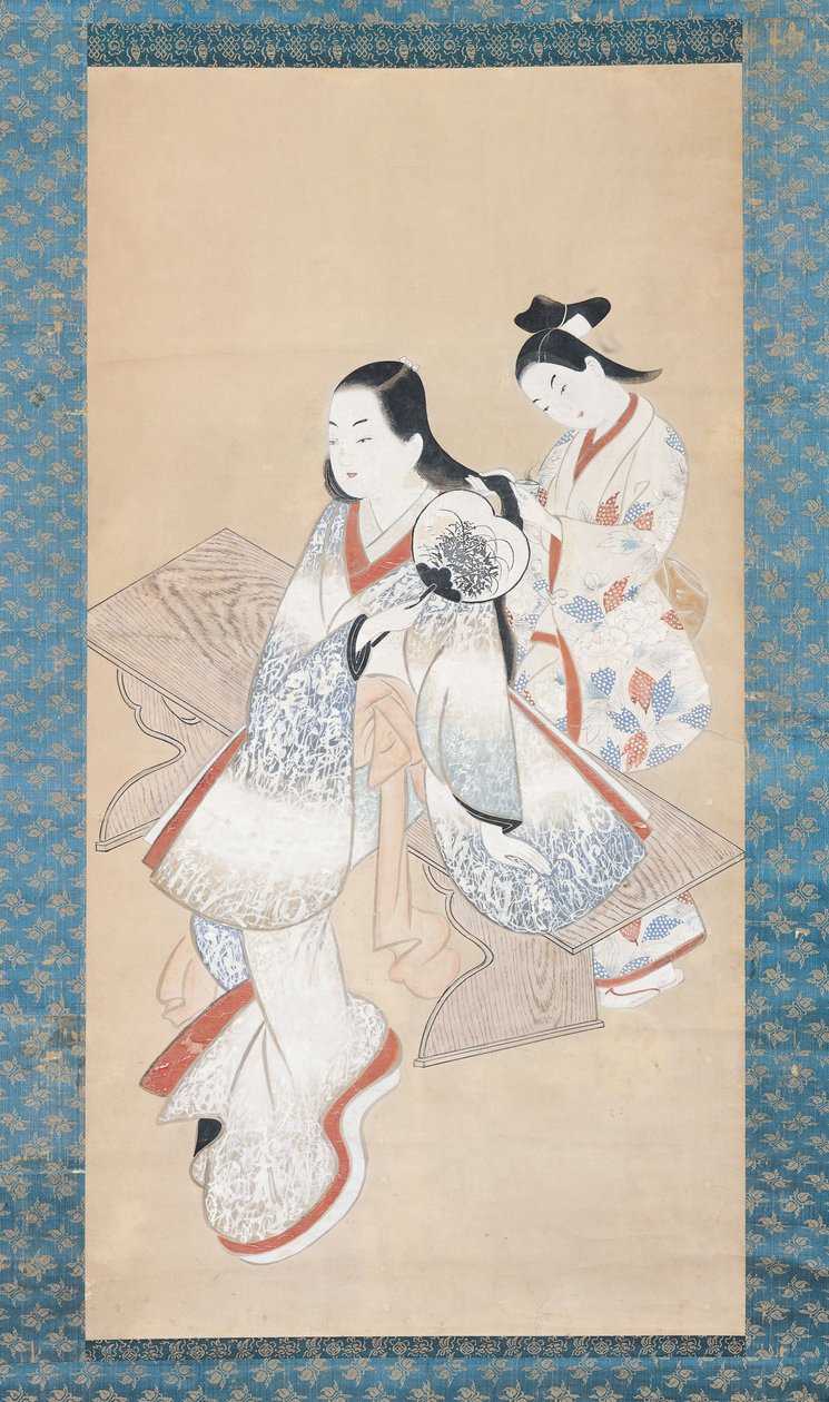 La Coiffure de la courtisane, c.1700-14 - Ando Kaigetsudo