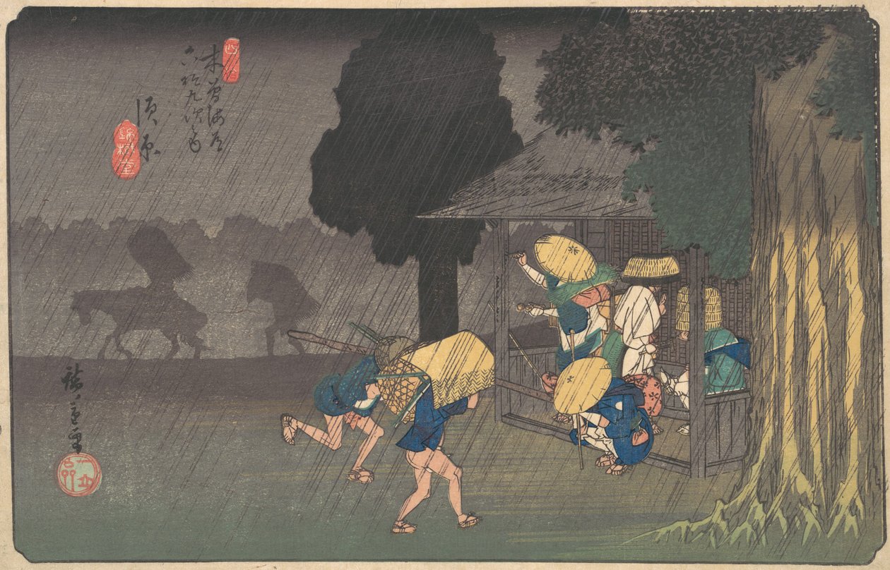 Suhara, des Soixante-neuf Stations du Kisokaido, vers 1838 - Ando Hiroshige