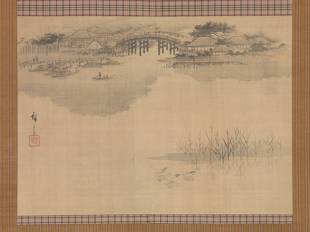 Le pont Imado au pied du mont Matsuchi, 19ème siècle - Ando Hiroshige