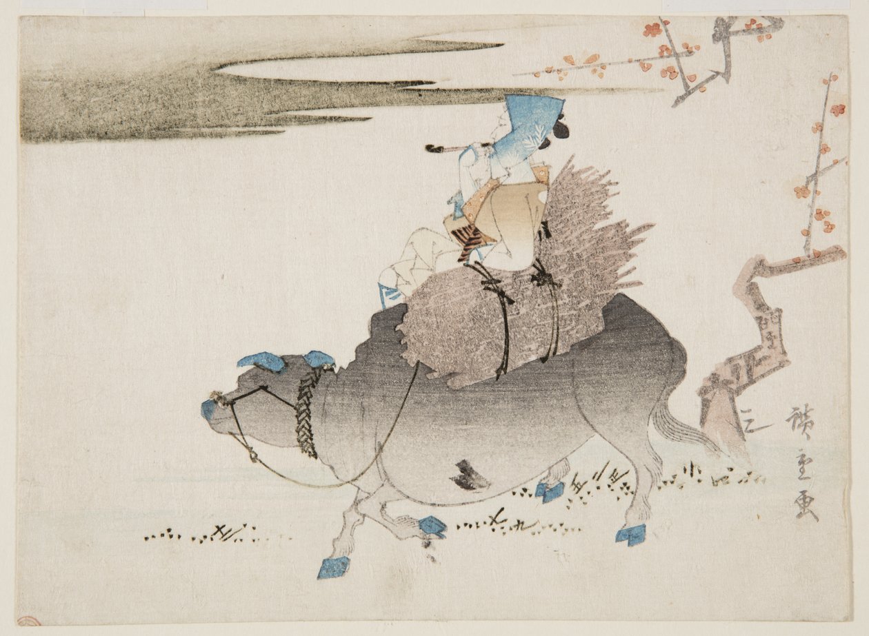 Vacher et une vache - Ando or Utagawa Hiroshige