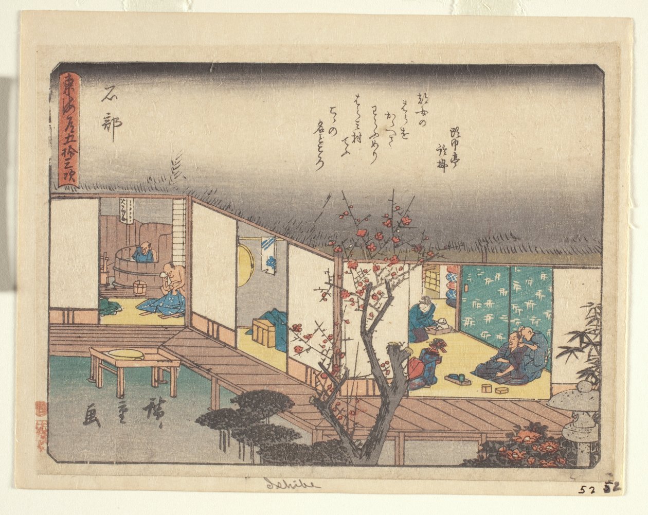 Série Kyoka Tokaido - Ishibe - Ando or Utagawa Hiroshige