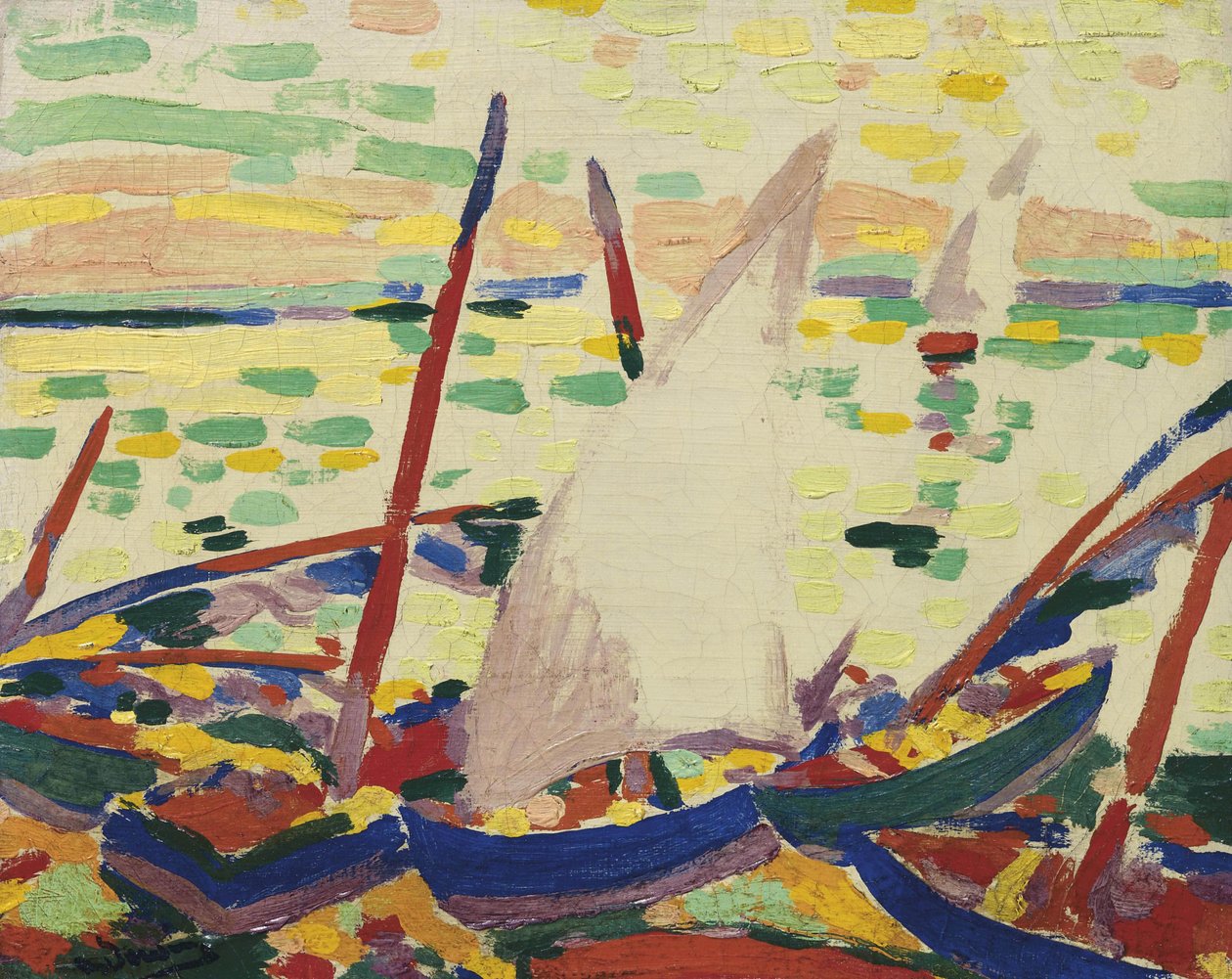 Bateaux sur la plage à Collioure - Andre Derain