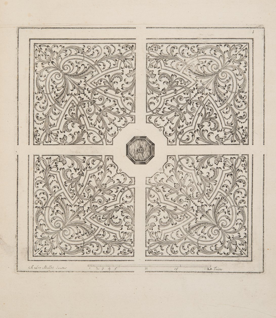 Design pour Parterre, du Théâtre des Plans et Jardinages, pub.1652 - André Mollet