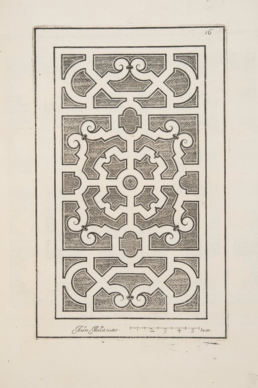 Conception pour Parterre, du Théâtre des Plans et Jardinages, pub.1652 - André Mollet