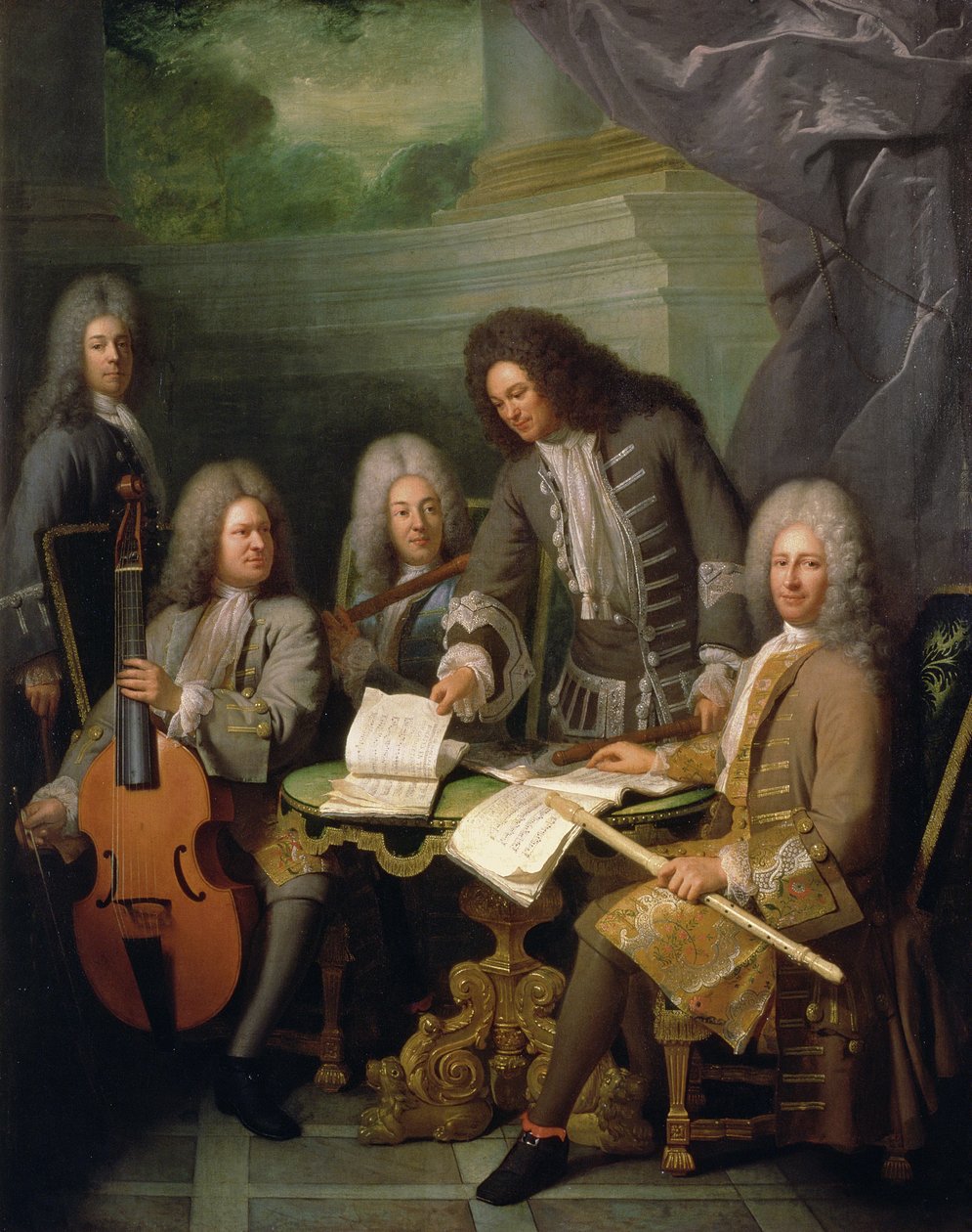 La Barre et autres musiciens, vers 1710 - Andre Bouys