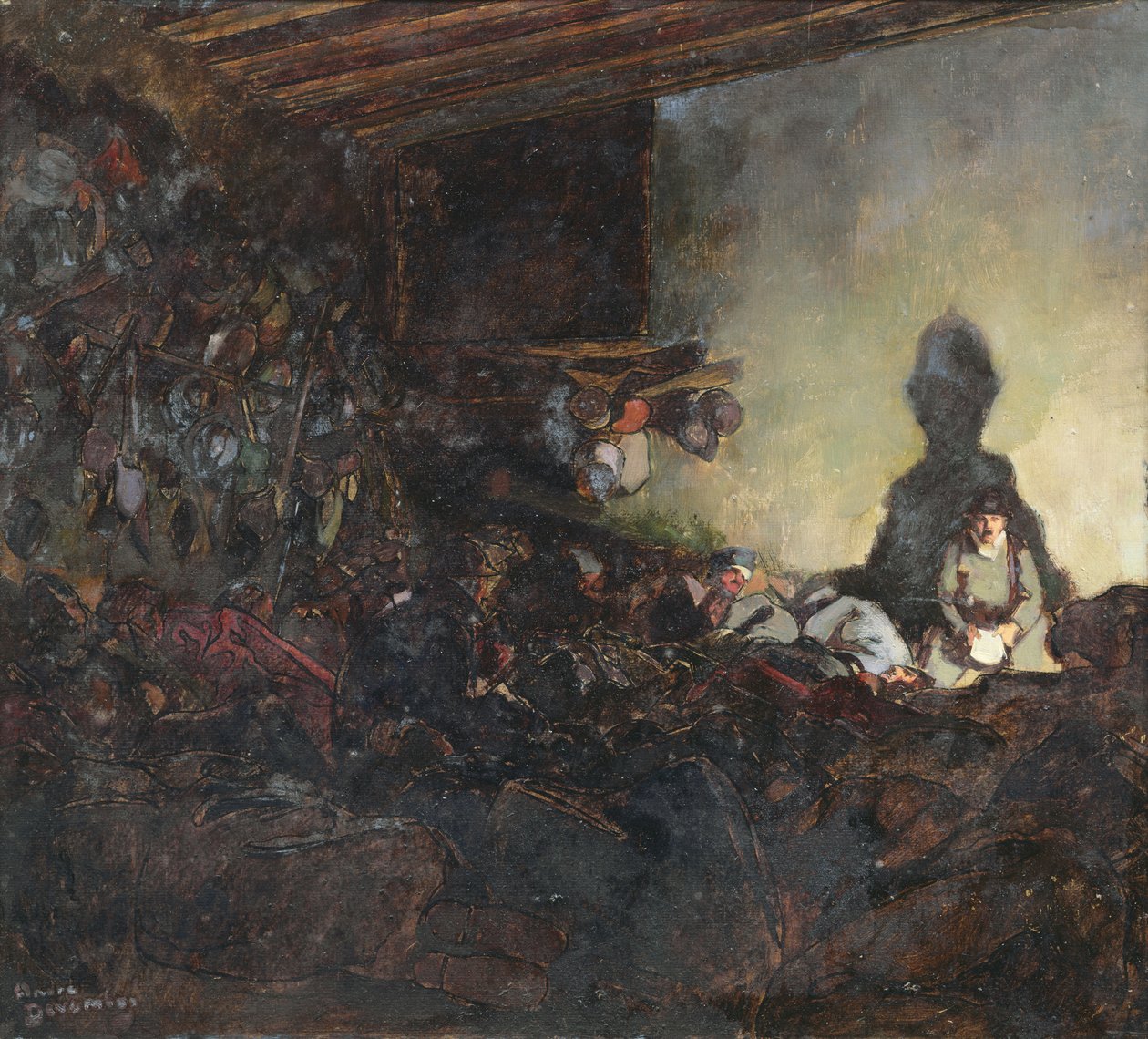 Le Billet, panneau gauche du triptyque 