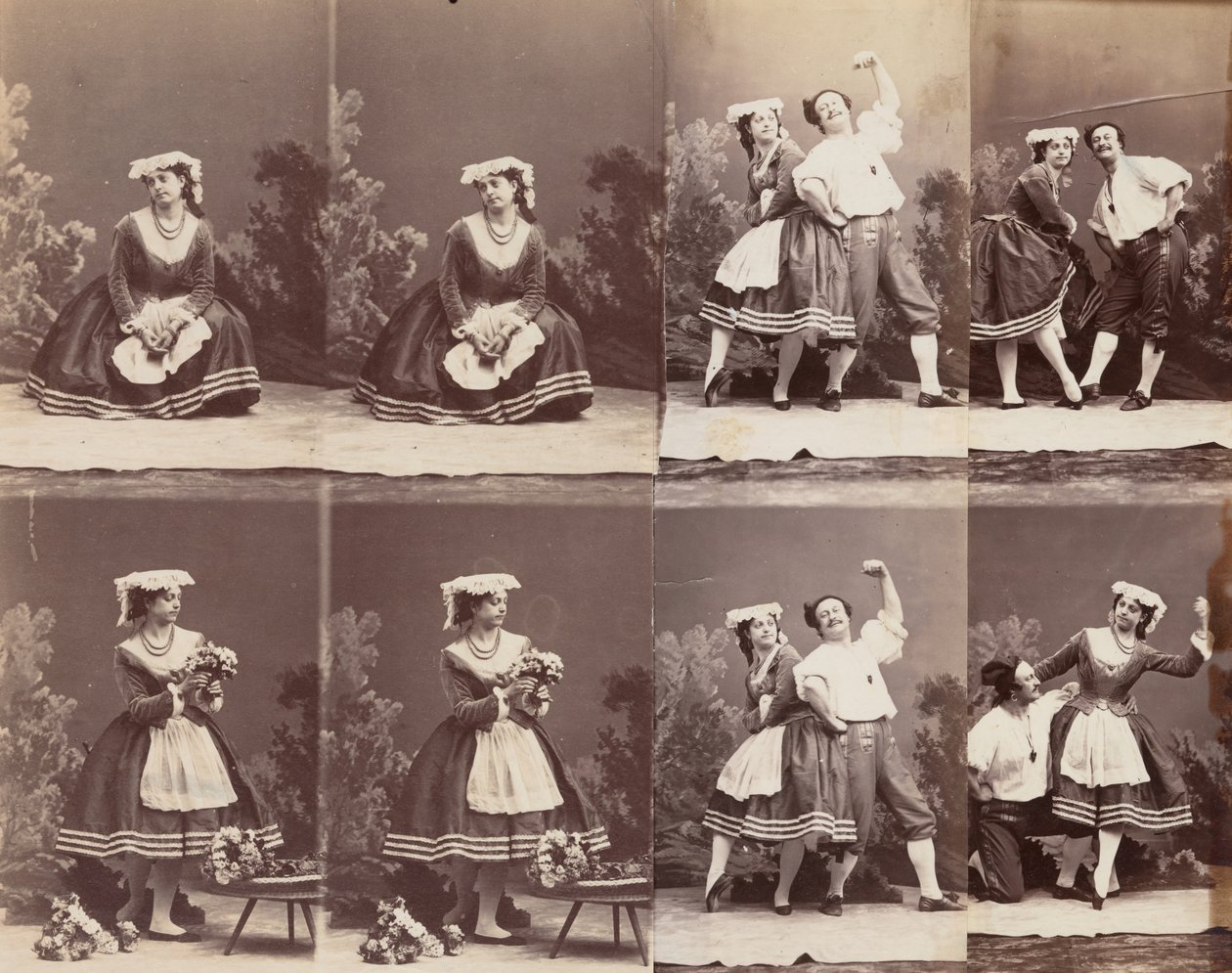 Eugénie Schlosser et Coralli - Andre Adolphe Eugene Disderi