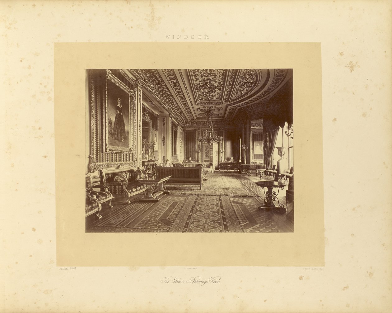 Le salon cramoisi - Andre Adolphe Eugene Disderi