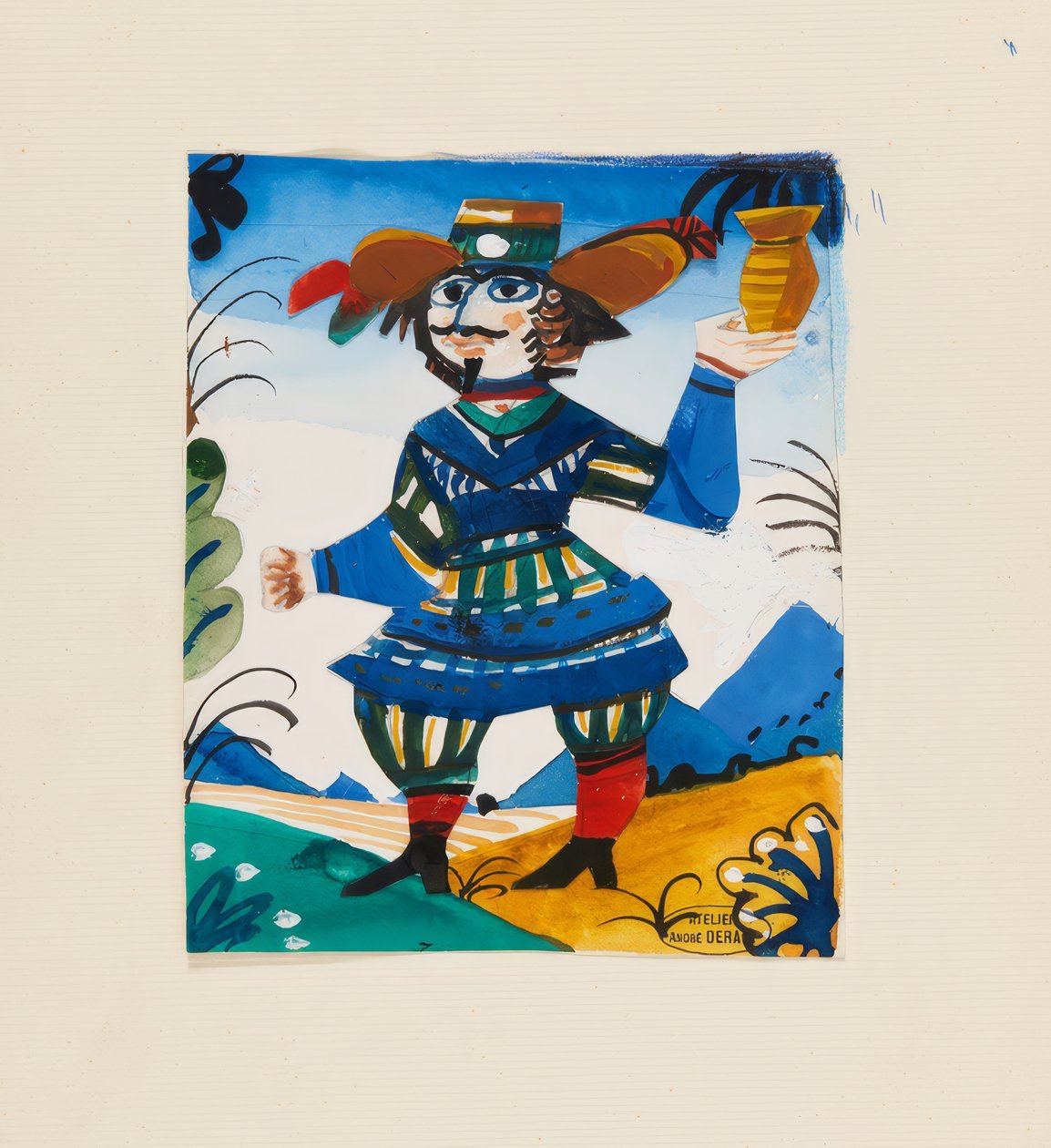 Personnage avec une cruche - Andre Derain