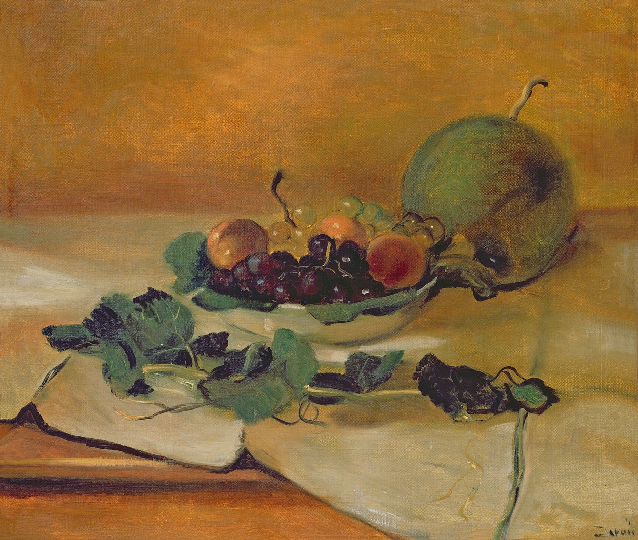 Melon et fruits, vers 1927 (huile sur toile) - Andre Derain