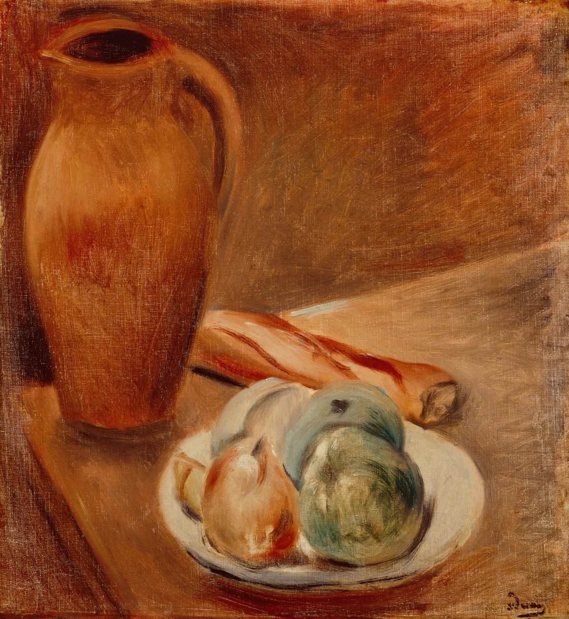Nature morte et cruche (huile sur toile) - Andre Derain