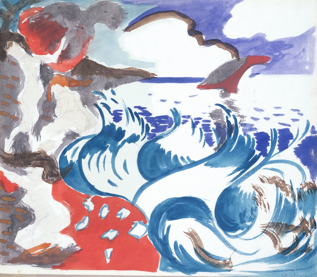 La baie, vers 1904 (aquarelle sur papier) - Andre Derain
