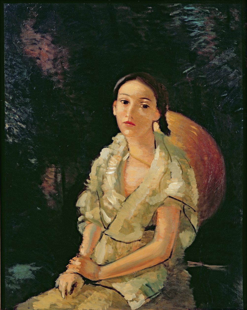 La nièce du peintre assise, vers 1931 (huile sur toile) (voir aussi 287563) - Andre Derain