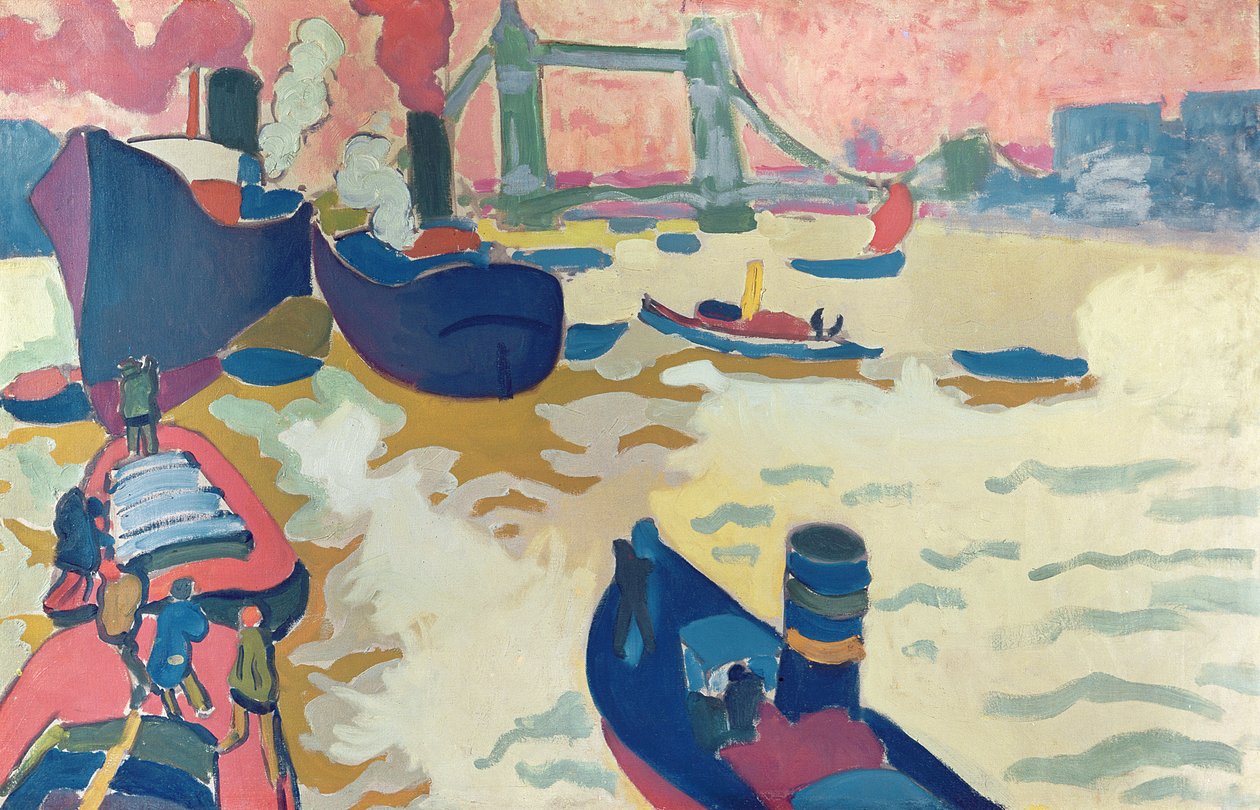 Les remorqueurs ou les bateaux sur la Tamise - Andre Derain