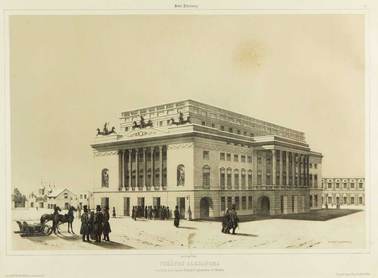 Le théâtre Alexandrinsky à Saint-Pétersbourg, vers 1840 - Andre Durand