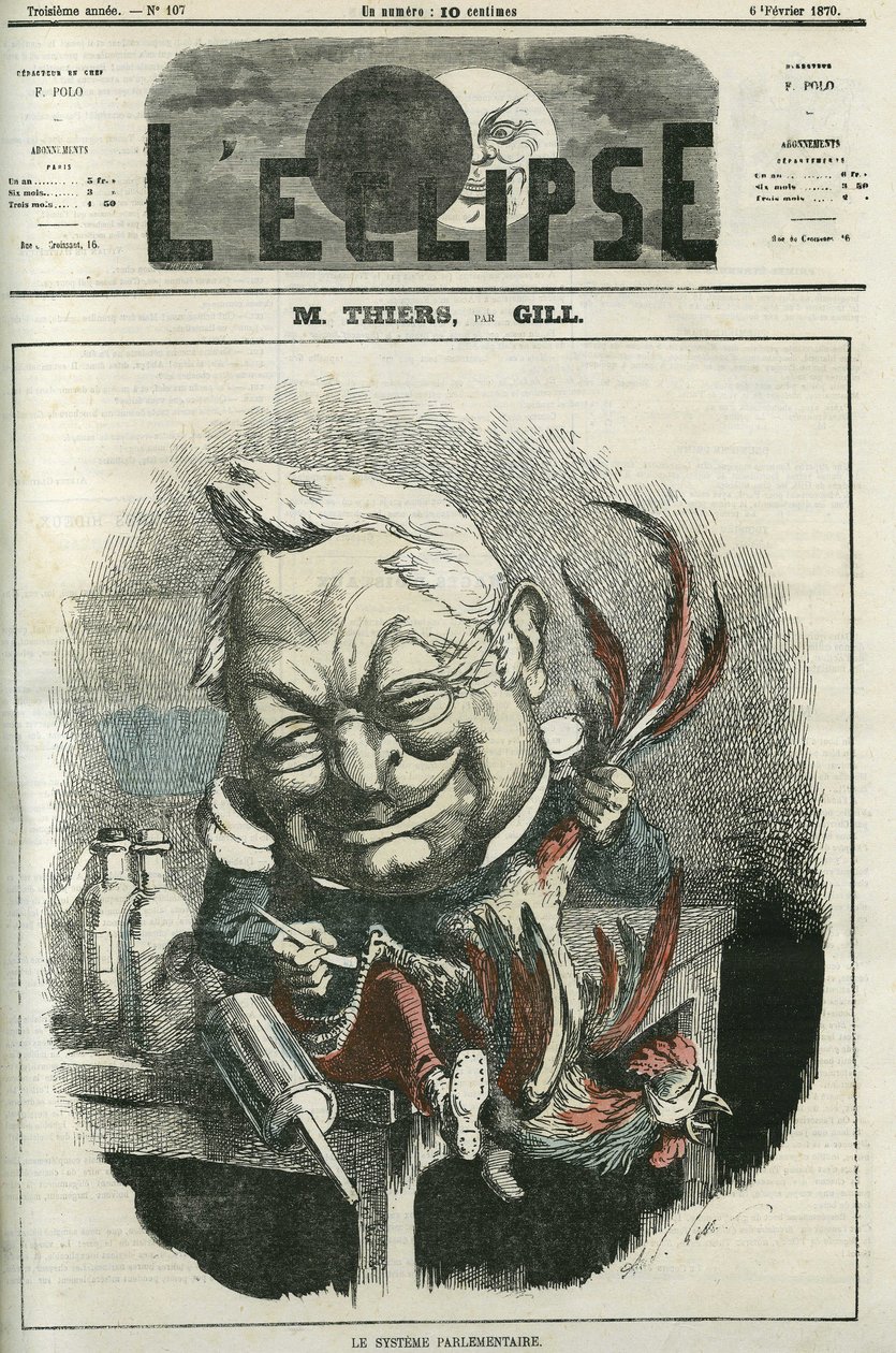 Adolphe Thiers (1797-1877), historien et homme politique français. Couverture dans « L
