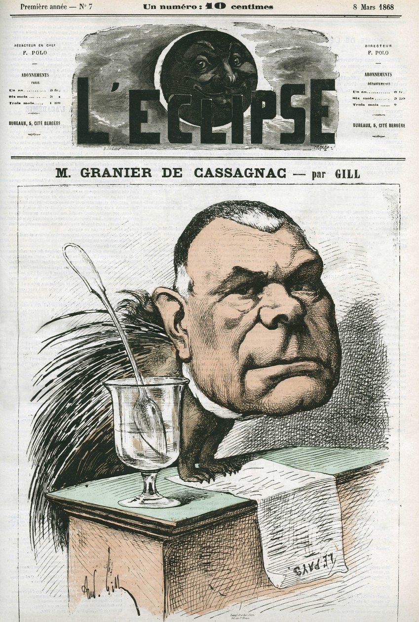 Adolphe de Granier de Cassagnac (1808-1880), journaliste et homme politique français. Couverture dans « L