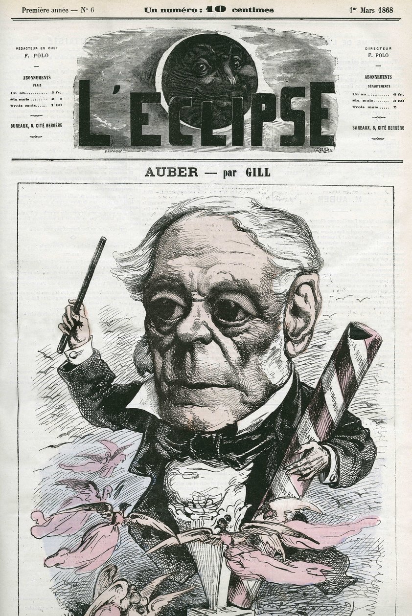 Auber Daniel-François-Esprit (1782-1871), musicien français. Couverture dans « L