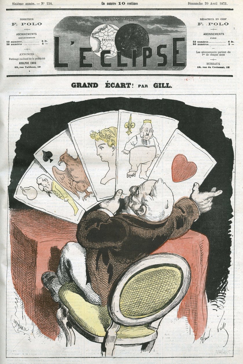 Grande répartition ! , caricature sur le gouvernement du président Adolphe Thiers (1797-1877). Couverture dans « L