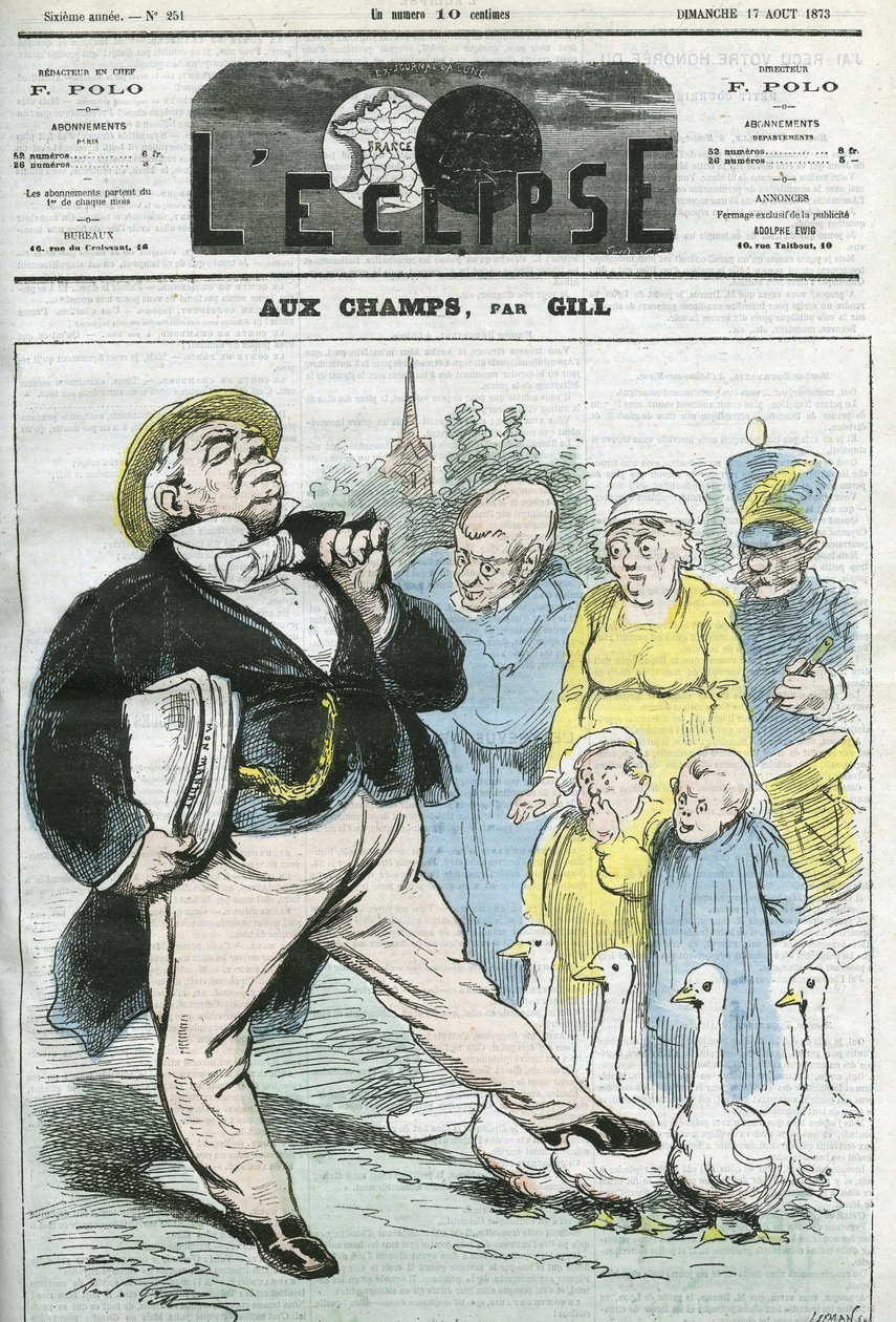 Caricature "aux champs". Couverture dans "L