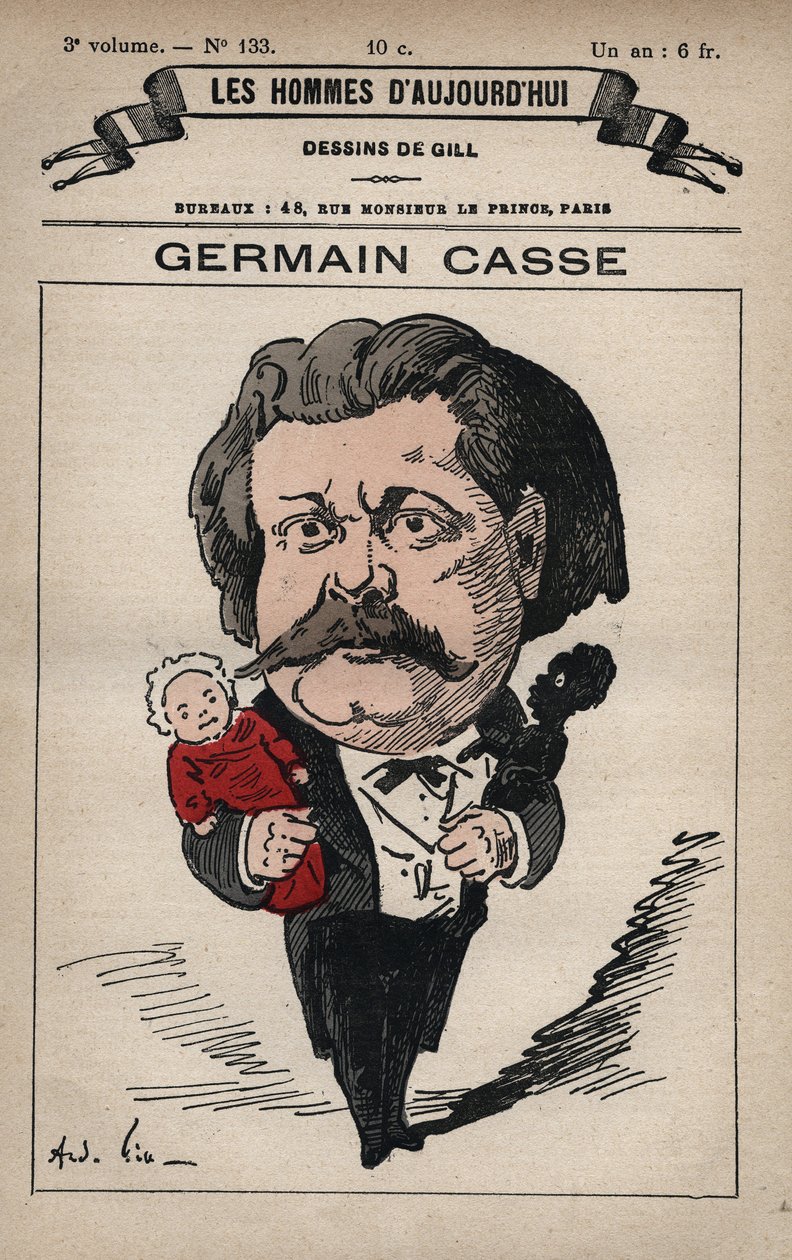 Caricature de Germain Casse (1837-1900) homme politique français, de 