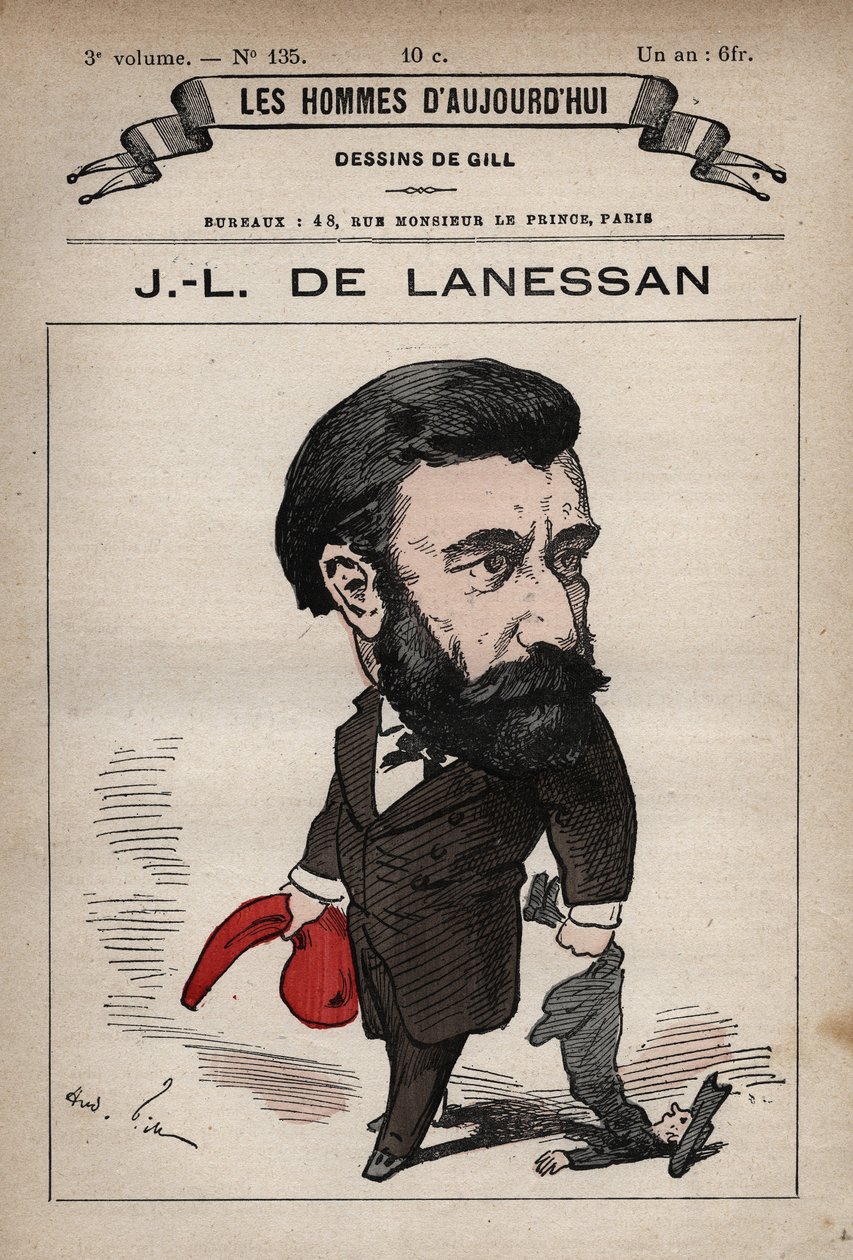 Caricature de Jean Marie Antoine de Lanessan (1843-1919) homme d